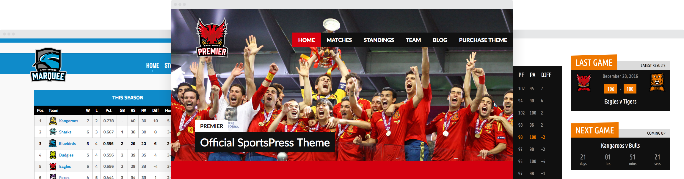 Premium SportsPress Themes by ThemeBoy